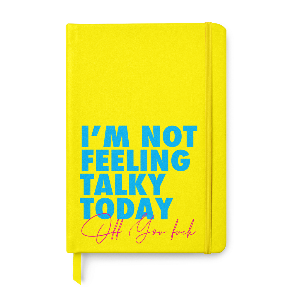 Not Talky Off You Fuck Leather Style Notebook #1 image